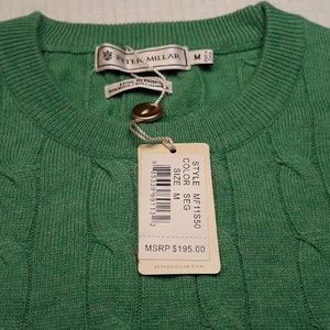 Peter Millar green(M) cashmere/wool sweater (new)